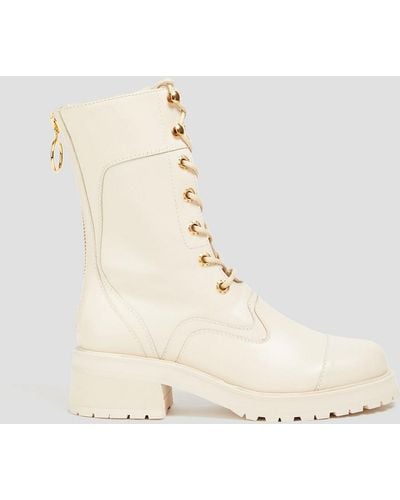 Zimmermann Leather Combat Boots - Natural