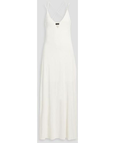 Rag & Bone Christy Cutout Modal-blend Jersey Maxi Slip Dress - White