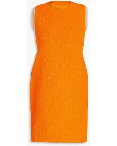 Jacquemus Sorbetto Cutout Bouclé-knit Mini Dress - Orange