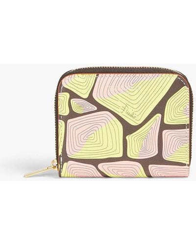 Emilio Pucci Printed Leather Wallet - Pink