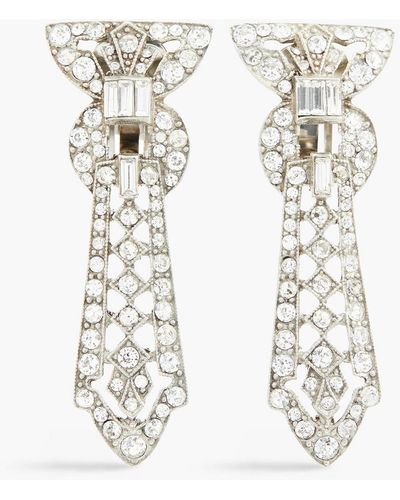 Ben-Amun Silver-tone Crystal Earrings - Metallic