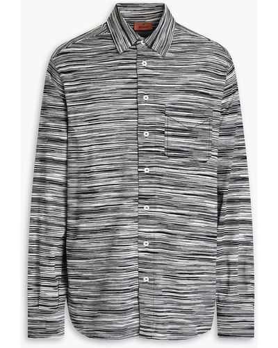 Missoni Space-dyed Cotton-jersey Shirt - Gray