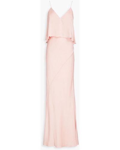 Shona Joy Layered Satin-crepe Maxi Dress - Pink