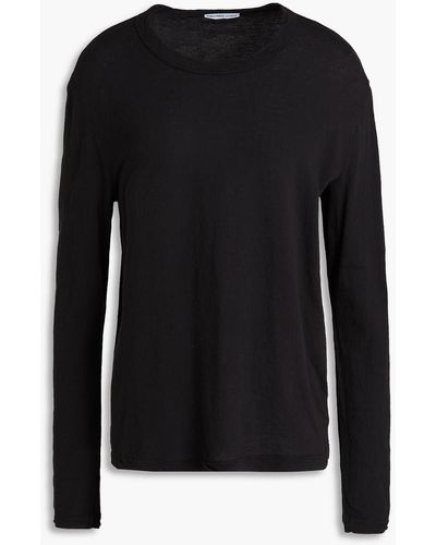 James Perse Cotton-jersey Top - Black