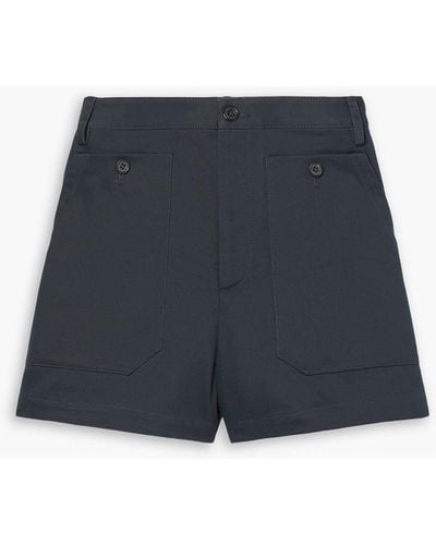 Nili Lotan Cotton-twill Shorts - Blue
