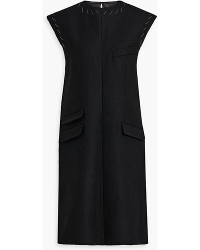 Maison Margiela Wool-felt Midi Dress - Black