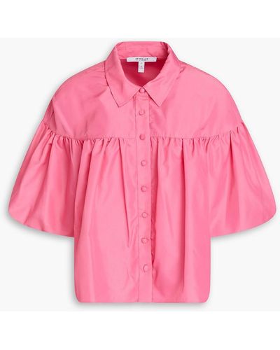10 Crosby Derek Lam Gathered Satin Shirt - Pink