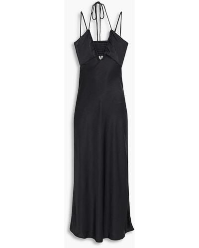 A.L.C. Sienna Cutout Satin Midi Dress - Black