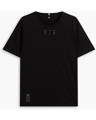 McQ Appliquéd Cotton-jersey T-shirt - Black