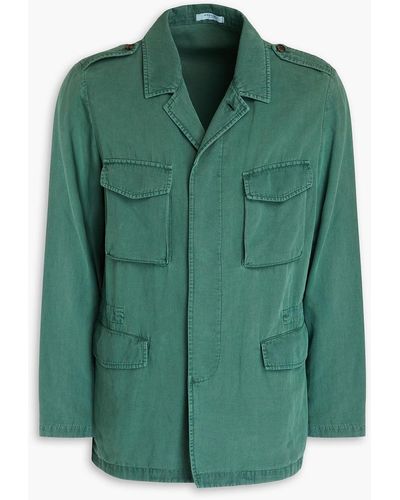 Boglioli Cotton And Linen-blend Canvas Field Jacket - Green