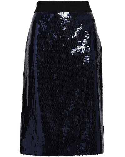 Victoria Beckham Wrap-effect Sequined Woven Skirt - Multicolour