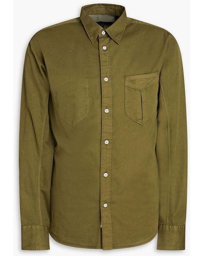 Rag & Bone Arrow Cotton And Lyocell-blend Twill Shirt - Green