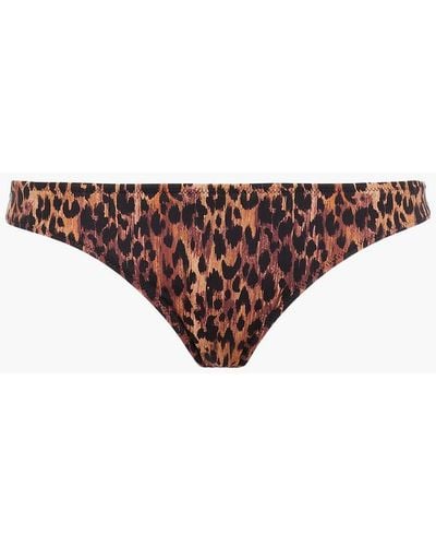 Solid & Striped The Eva Leopard-print Low-rise Bikini Briefs - Multicolour