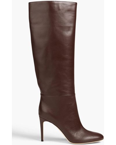 Sergio Rossi Leather Knee Boots - Brown