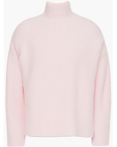 Michelle Mason Brushed Ribbed-knit Turtleneck Sweater - Pink
