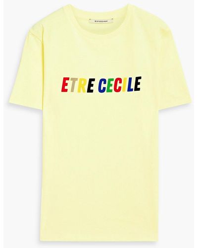 Être Cécile Logo-print Cotton-jersey T-shirt - Yellow