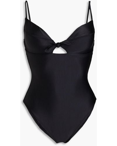 ViX Stella Cutout Knotted Swimsuit - Black