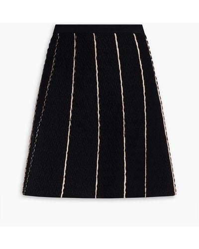 Sandro Matelassé Mini Skirt - Black