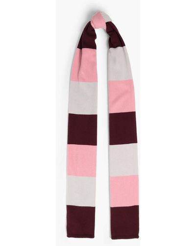 Chinti & Parker Striped Wool And Cashmere-blend Scarf - Pink