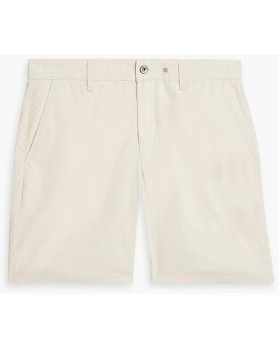 Rag & Bone Cotton And Linen-blend Chino Shorts - White