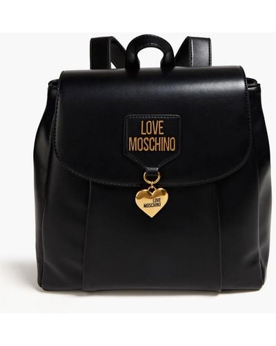 Love Moschino Faux Leather Backpack - Black