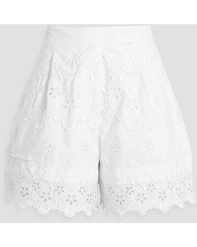 Simone Rocha Scalloped Broderie Anglaise Cotton Shorts - White