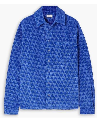 ERL Hemd aus baumwollcord mit print - Blau
