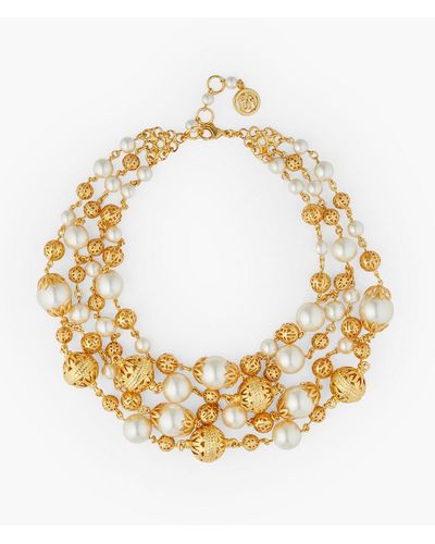 Ben-Amun 24 Karat Gold-plated Faux Pearl Necklace - Metallic