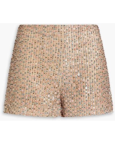 Valentino Garavani Embellished Tulle Shorts - Natural