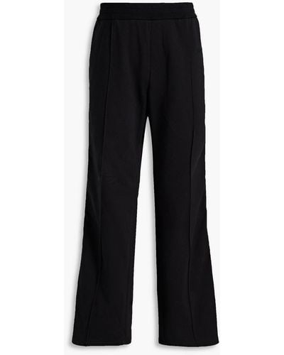 Versace Jacquard-trimmed French Cotton-terry Joggers - Black