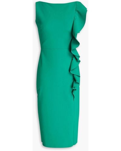 La Petite Robe Di Chiara Boni Dilia Ruffled Scuba Dress - Green