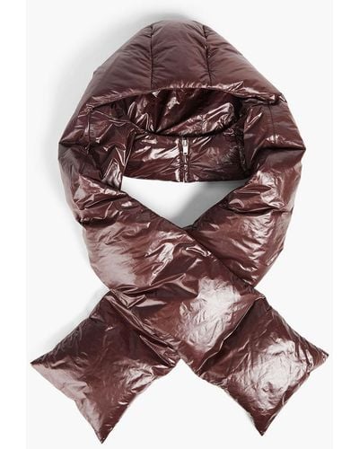 Jil Sander Quilted Shell Hooded Scarf - Brown