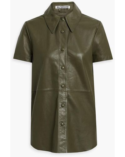 Walter Baker Laney Leather Shirt - Green