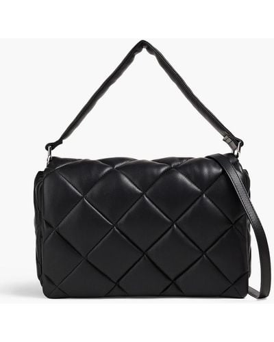 Stand Studio Wanda Mini Quilted Faux-leather Clutch - Black