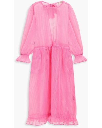 Stella Nova Kleid aus organza mit schleife und rückenausschnitt - Pink
