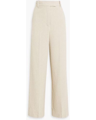 By Malene Birger Cimas Cotton-blend Tweed Wide-leg Trousers - White
