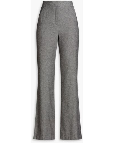 Veronica Beard Lebone Cotton-blend Tweed Flared Pants - Grey