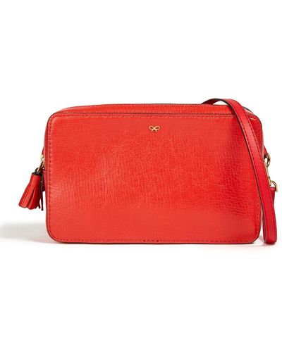 Anya Hindmarch Quilted Two-tone Leather Shoulder Bag - Red