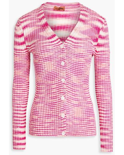 Missoni Ribbed-knit Cardigan - Pink