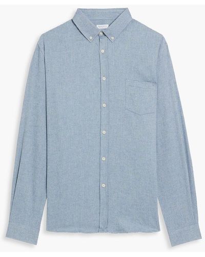 Sunspel Cotton-twill Shirt - Blue