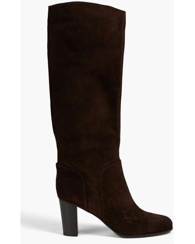 Sergio Rossi Suede Knee Boots - Brown