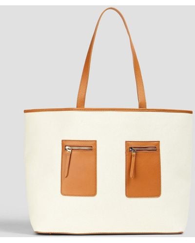 Elleme Panda Cotton-canvas And Leather Tote - Natural