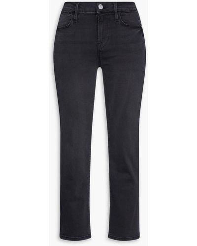 FRAME Le High Straight Cropped High-rise Straight-leg Jeans - Multicolor