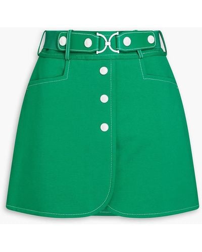 Zimmermann Belted Jersey Mini Skirt - Green