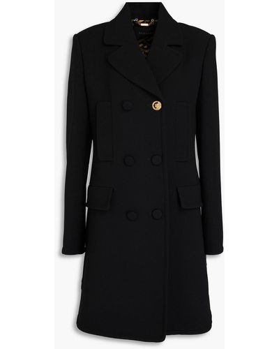 Versace Wool-crepe Coat - Black