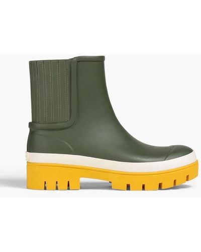 Tory Burch Hurricane Color-block Rubber Ankle Boots - Yellow
