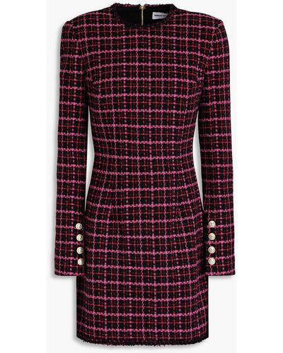 Rebecca Vallance Hirst Cotton-blend Tweed Mini Dress - Red
