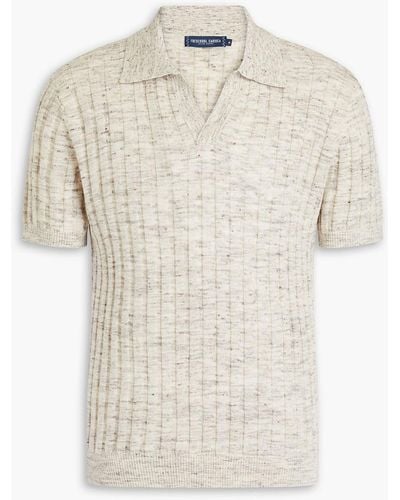 Frescobol Carioca Rino Ribbed Cotton-blend Polo Shirt - White