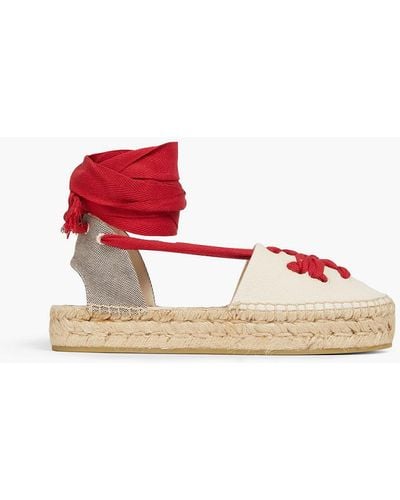 Tory Burch Canvas Espadrilles - Red