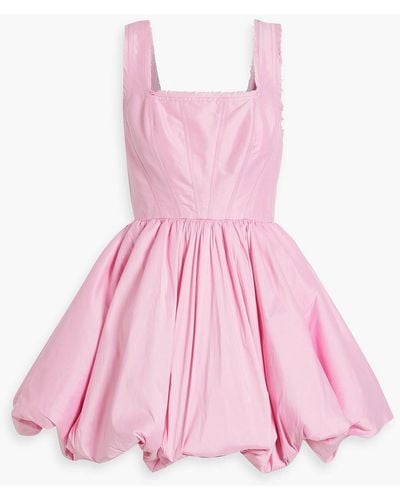 Aje. Suzette Gathered Taffeta Mini Dress - Pink